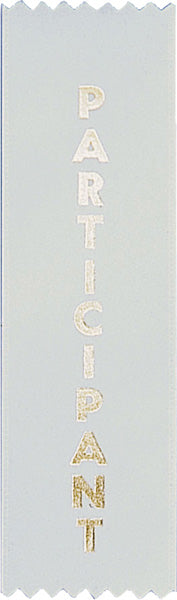 White Participant Ribbon